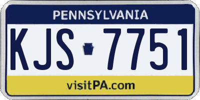 PA license plate KJS7751