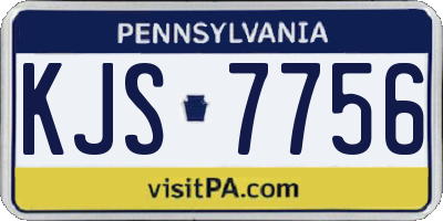 PA license plate KJS7756