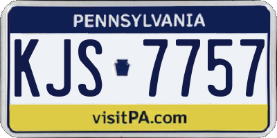 PA license plate KJS7757
