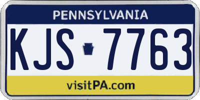 PA license plate KJS7763