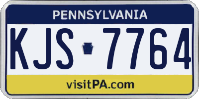 PA license plate KJS7764