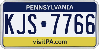 PA license plate KJS7766