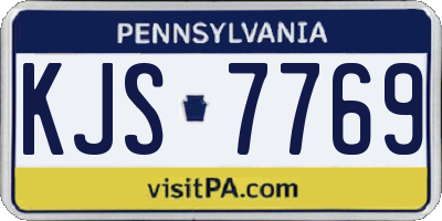 PA license plate KJS7769