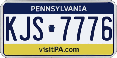 PA license plate KJS7776