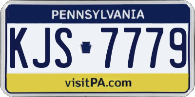 PA license plate KJS7779