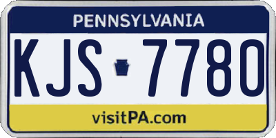 PA license plate KJS7780