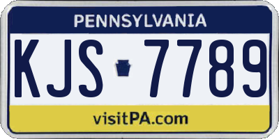 PA license plate KJS7789