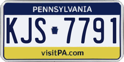 PA license plate KJS7791