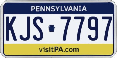 PA license plate KJS7797