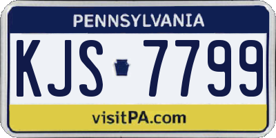 PA license plate KJS7799