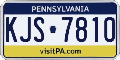 PA license plate KJS7810
