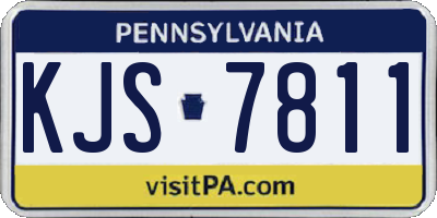 PA license plate KJS7811