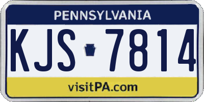 PA license plate KJS7814
