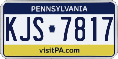 PA license plate KJS7817