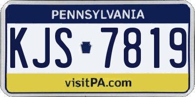 PA license plate KJS7819
