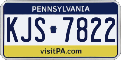 PA license plate KJS7822