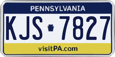 PA license plate KJS7827