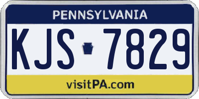 PA license plate KJS7829