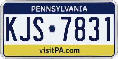 PA license plate KJS7831