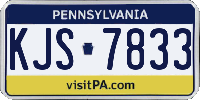 PA license plate KJS7833