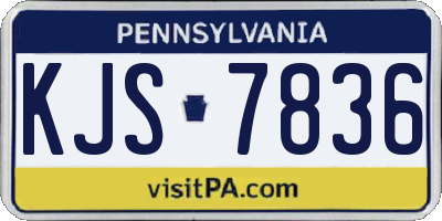 PA license plate KJS7836