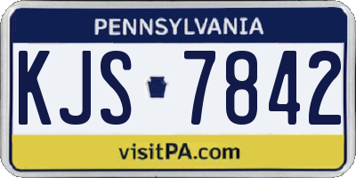 PA license plate KJS7842