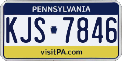 PA license plate KJS7846