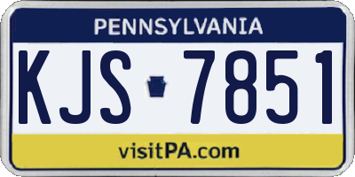 PA license plate KJS7851