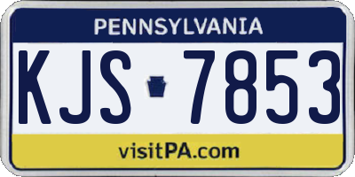 PA license plate KJS7853