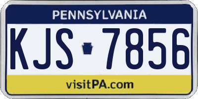 PA license plate KJS7856