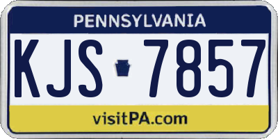 PA license plate KJS7857