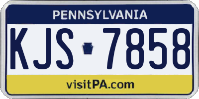 PA license plate KJS7858