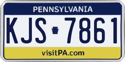 PA license plate KJS7861