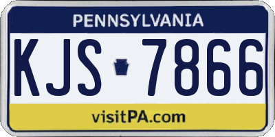 PA license plate KJS7866