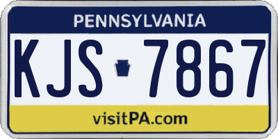 PA license plate KJS7867