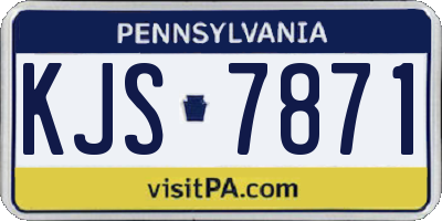 PA license plate KJS7871