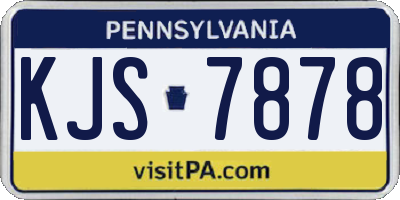 PA license plate KJS7878