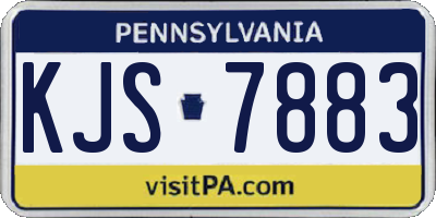 PA license plate KJS7883
