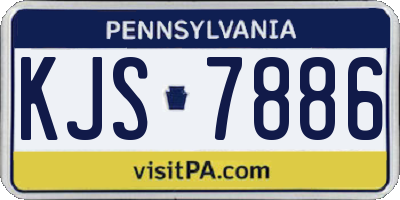 PA license plate KJS7886