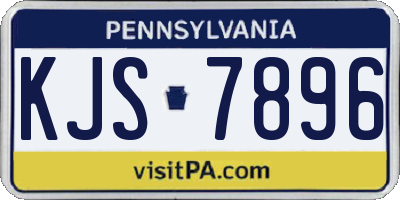 PA license plate KJS7896