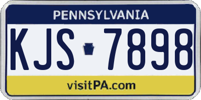 PA license plate KJS7898
