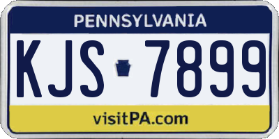 PA license plate KJS7899