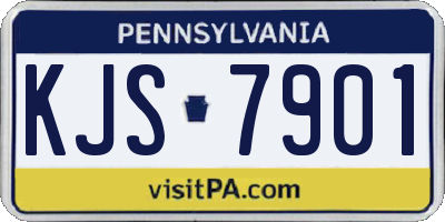 PA license plate KJS7901