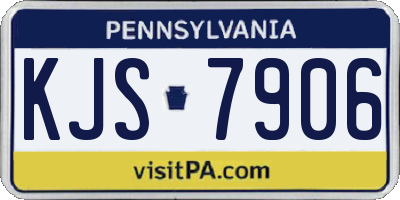 PA license plate KJS7906