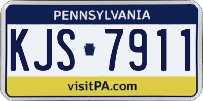 PA license plate KJS7911