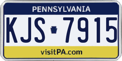 PA license plate KJS7915