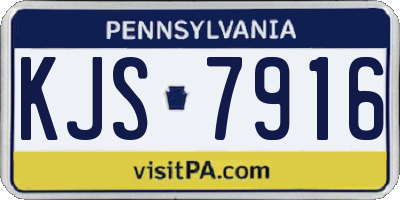 PA license plate KJS7916