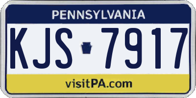 PA license plate KJS7917