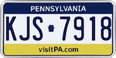 PA license plate KJS7918