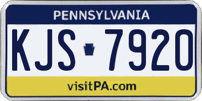 PA license plate KJS7920